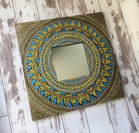 Unique Wall Mirror Small Wood Frame Hanging Image 0
