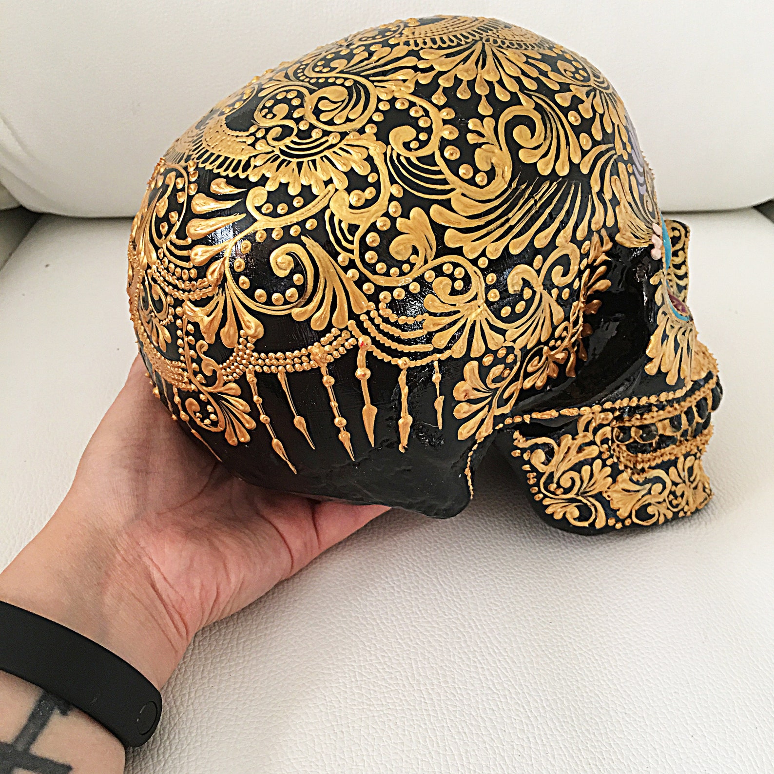 Skull decor gothic home decor skeleton goth decor mexican Etsy