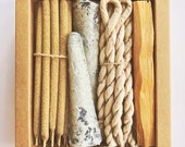 Rituals Incense Pack. Palo Santo Incense.Cedar Ropes.Mexican Copal Cones. Palo Santo Wood.