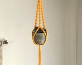 Modern macrame plant hanger for indoor garden