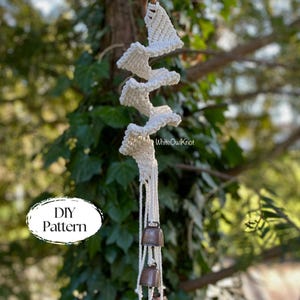 DIY Pattern Wind Chimes, Macrame Spiral Wind Catcher, Garden Decoration, PDF Written Pattern Doorbell Hanging Wall Chimes, Housewarming Gift
