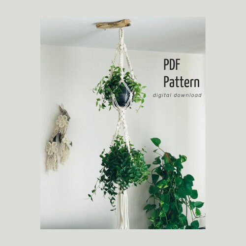 Triple Macrame Plant Hanger Pattern BEGINNER Macrame Fantasy - Etsy