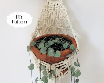 PDF-patroon Macramé Pod Planter, Macramé Plantenhanger Tutorial, Digitale Download, Luchtplantennest COZY POD Patroon