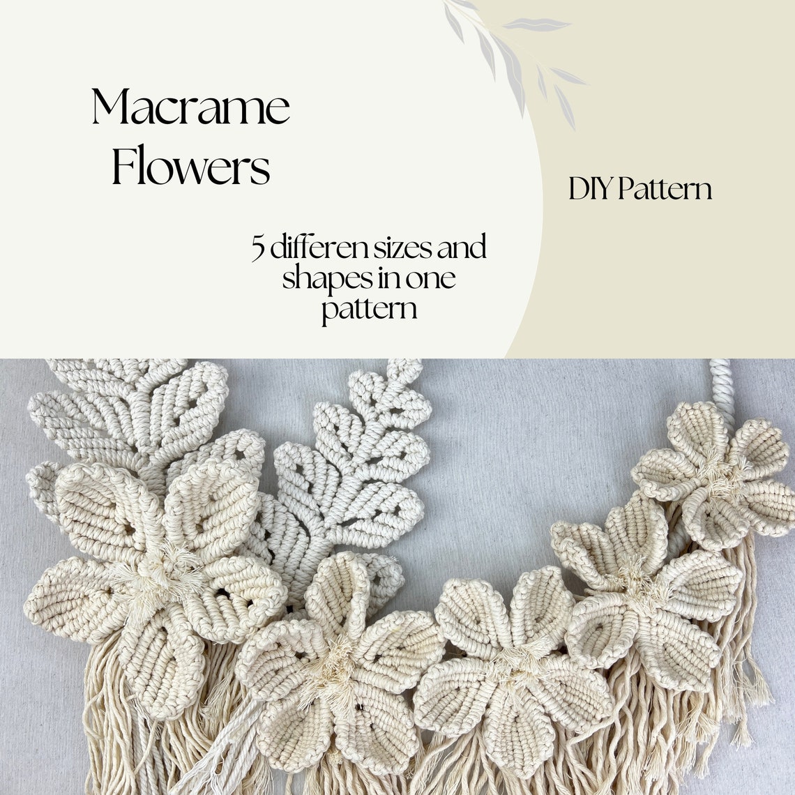 Complete Macrame Flower Pattern Guide: Create 5 Different Sizes and ...