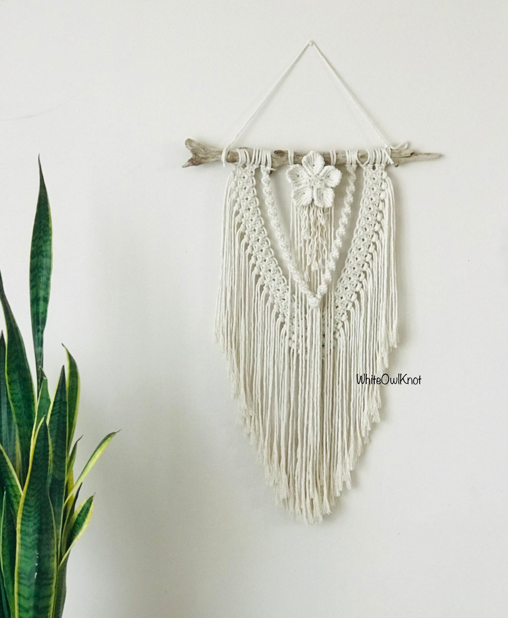 DIY Macrame Wall Hanging With Flower, BEGINNER Friendly, Set of 3 ...