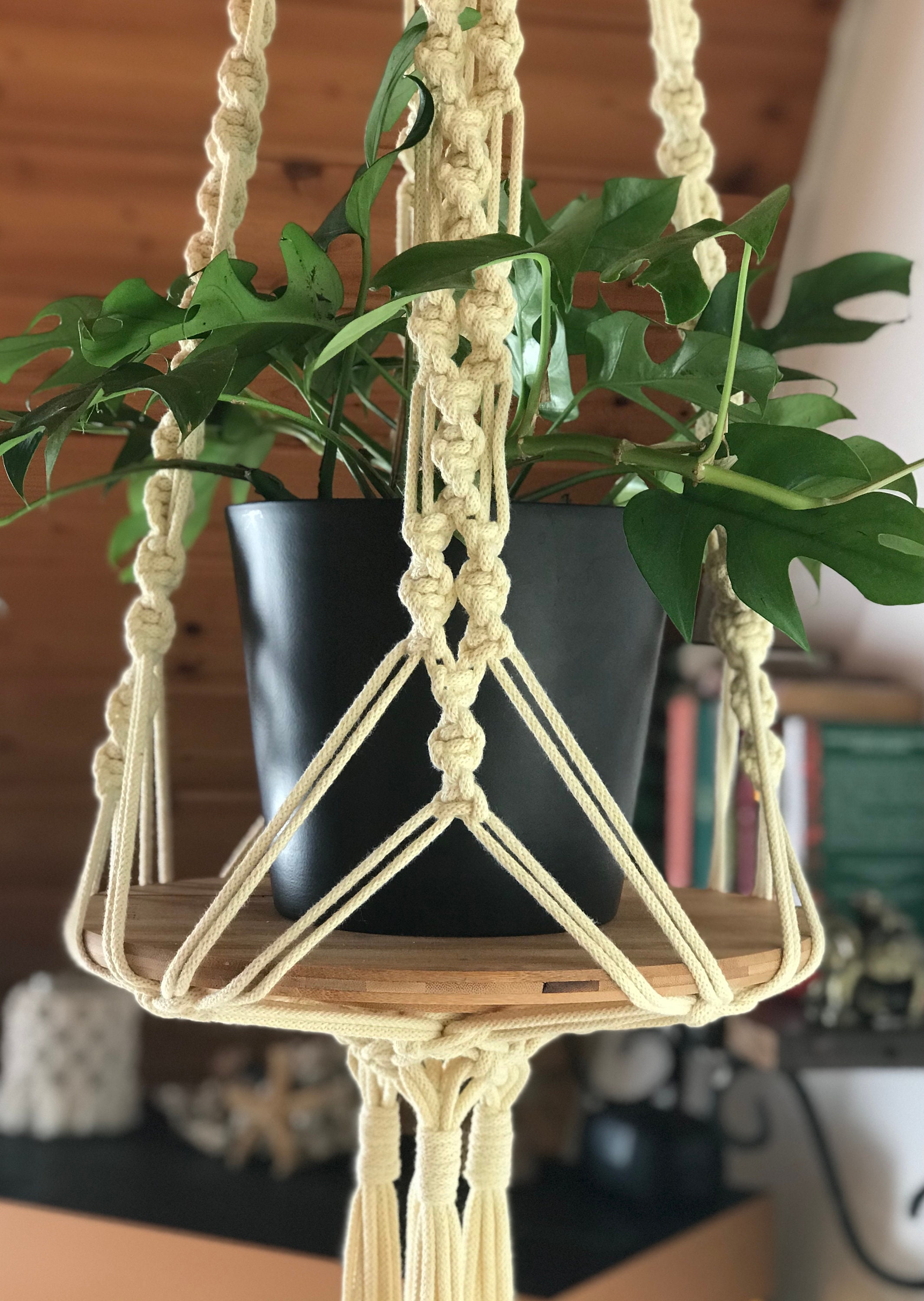 Modern Macrame Plant Hanger on Vintage 70s Pattern Instant Etsy Australia