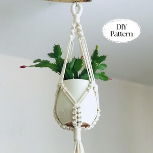 Macrame Plant Hanger PDF Pattern, DIY macrame plant hanger, Fantasy hanging planter, Fiber art decor, Modern Farmhouse decor
