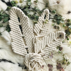 PDF Pattern Macrame Leaves, Macramé Pattern BEGINNER, Macrame Leaf ...
