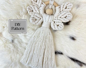 クリスマスエンジェルDIYパターン、電子書籍マクラメクリスマスオーナメント、クリスマスデコレーションマクラメパターンPDF説明書