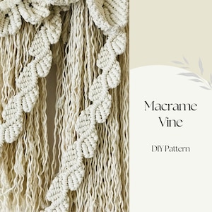 Macrame Vine PDF Pattern. Macramé Pattern for Beginners. DIY Macrame Vine. Step by Step Instructions. How To Guide. Fiber Art