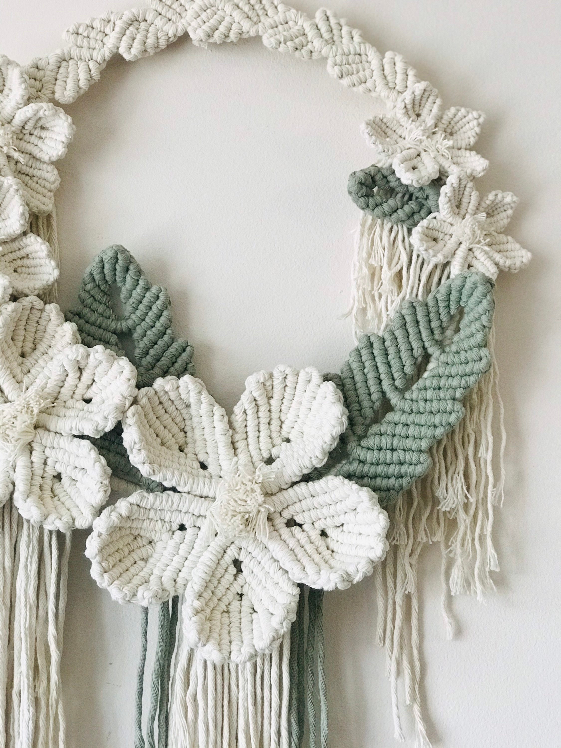 PDF Pattern Macrame Leaves Macram Pattern BEGINNER Macrame Etsy de
