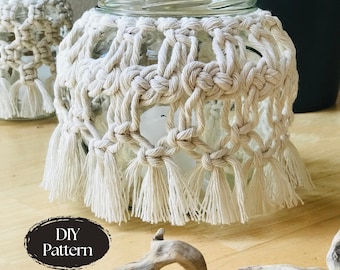 ボヘミアン風ロープランプのDIYパターン – マクラメペンダントライトの