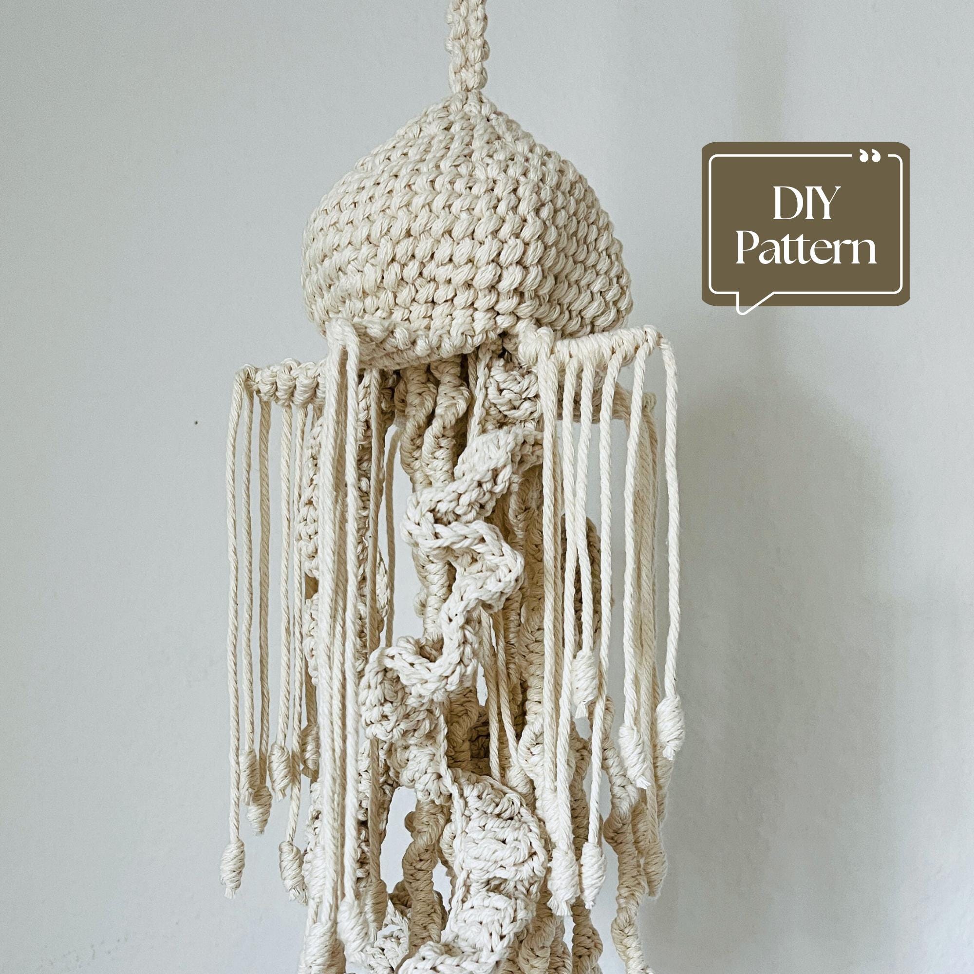 Macrame Jellyfish DIY Pattern • PDF Tutorial for Hanging Jellyfish ...