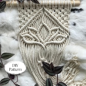 PDF Pattern Lotus Flower Macrame Wall Hanging, Macrame for BEGINNER, Step by Step Macrame Instructions, How To DIY Ultimate Macrame Guide