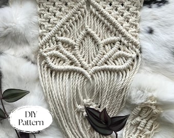PDF Pattern Lotus Flower Macrame Wall Hanging, Macrame for BEGINNER, Step by Step Macrame Instructions, How To DIY Ultimate Macrame Guide