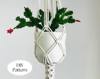 Macrame Plant Hanger Pattern, Plant Hanger pdf DIY, Tutorial Instructions, Macrame Fiber Arts Pattern, BEGINNER Macramé, Instant Download
