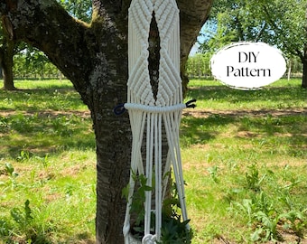 PDF pattern Macrame plant hanger, Josephina knot plant hanger DIY, macramé pattern beginner, DIY macrame, step by step, how to plant hanger