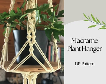 Modern Macrame Plant Hanger on Vintage 70s Pattern, Instant Download PDF, Macrame Home Decor, 1970s Projects, DIY