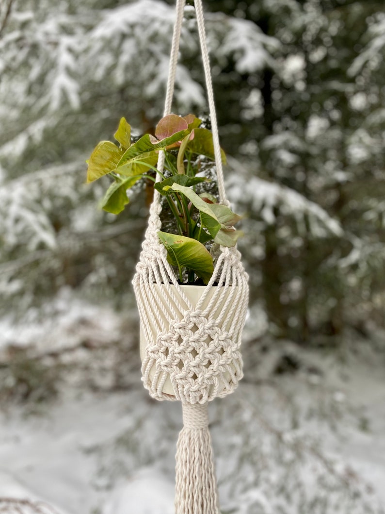 PDF Pattern Macrame Plant Hanger, Rhombus Plant Hanger DIY, Macramé Pattern Beginner, DIY Macrame, Step-by-Step, Instant Download image 7