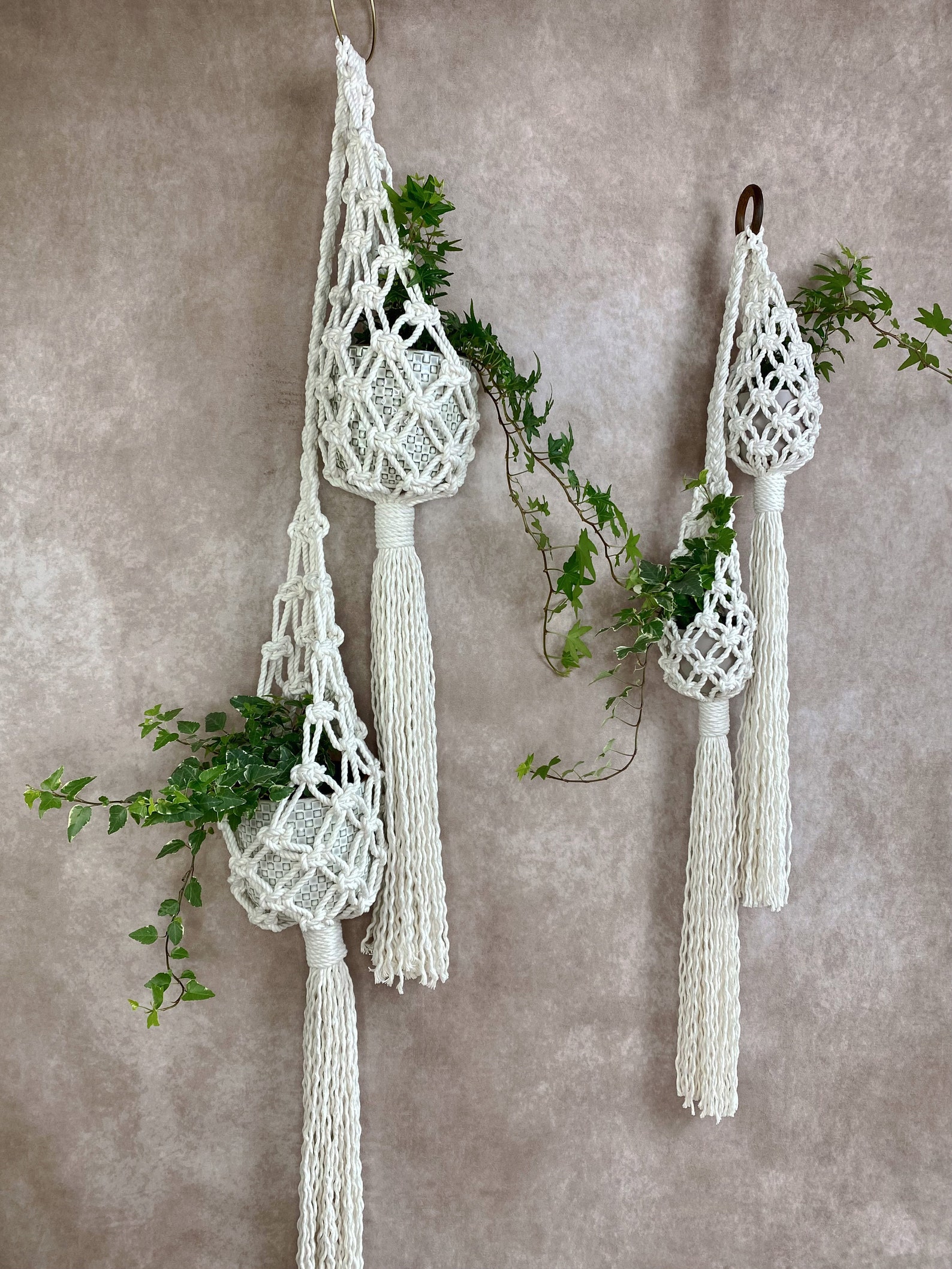 Macrame Pod PDF Pattern Macrame Double Pod Planter, Macrame Plant Hanger Tutorial ...