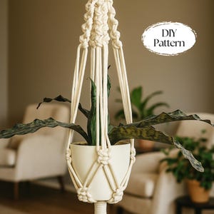 Makramee-Pflanzenhänger in 30 Minuten! Makramee-Muster. Ein liebevolles Geschenk für Bastelbegeisterte. Einzigartige Wohnaccessoires. Eklektisches Dekor. Sofort-Download