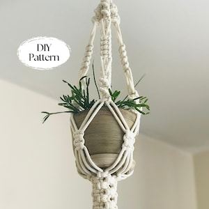 Makramee Pflanzenhänger Muster, Eleganter Makramee Hängender Übertopf DIY, Geschenkidee für Pflanzenliebhaber, Eklektisches Dekor, Gartendekoration, Sofortiger Download