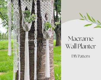 DIY Macrame Plant Hanger Pattern, Double Macramé Pattern for Beginners, Indoor and Outdoor Decoration, Bohemian Decoration, Instant Download