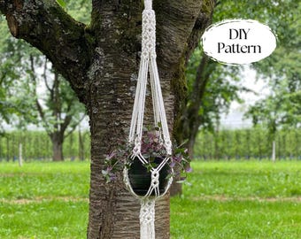 Macrame Plant Hanger Pattern, Step-by-Step Detailed Written DIY Instructions, Macramé Pattern for Beginners, Instant Download, Gift Idea