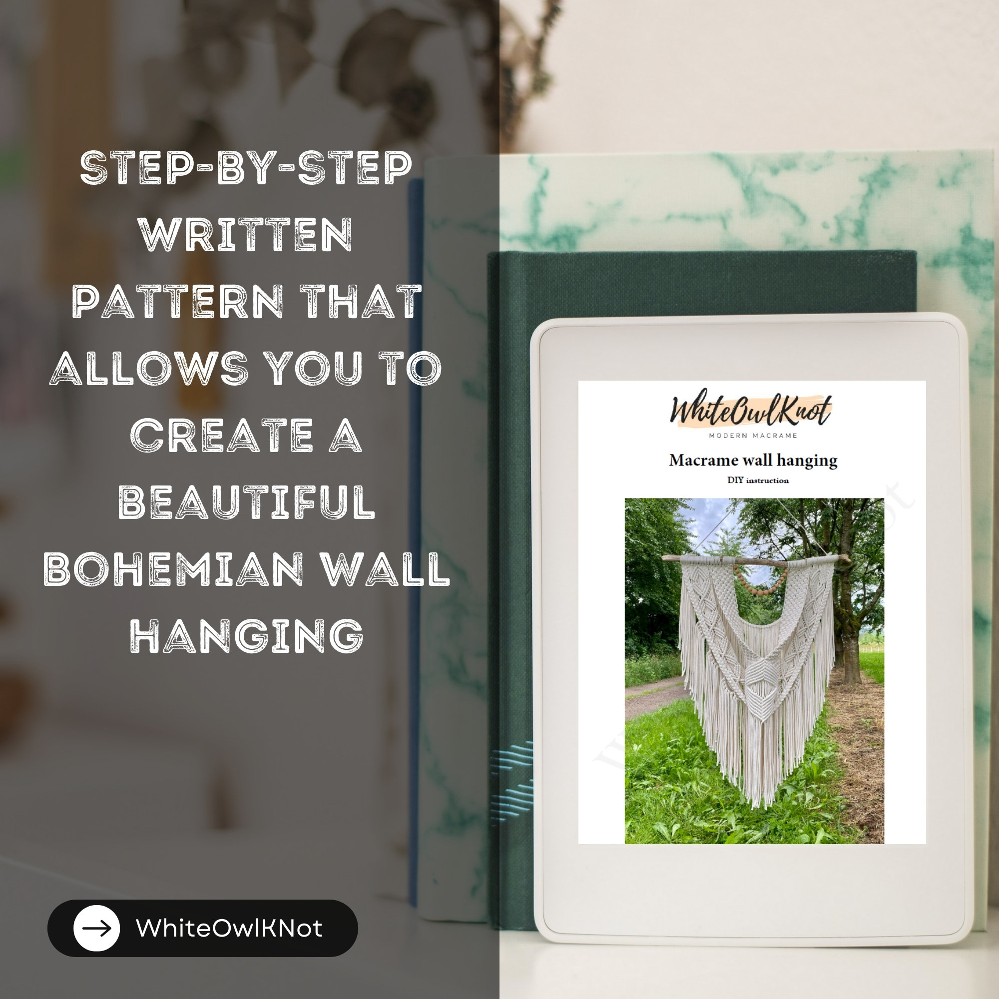 DIY Big Macrame Wall Hanging Pattern, Beginner Macrame PDF Pattern ...
