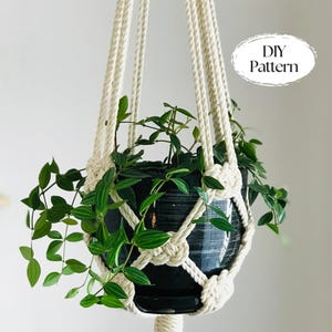 PDF pattern Macrame plant hanger, josephina knot plant hanger DIY, macramé pattern beginner, DIY macrame, step by step, how to plant hanger