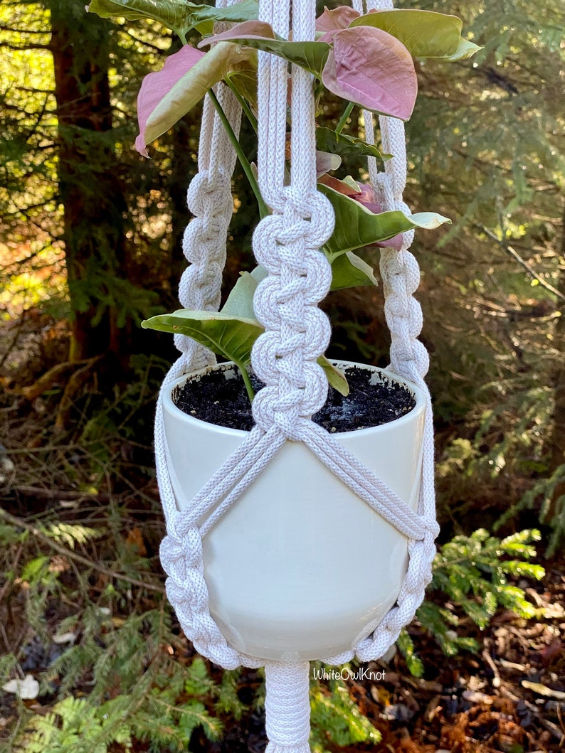 PDF pattern Macrame Plant Hanger, Weave Knot Plant Hanger DIY, Macramé pattern Beginner, DIY macrame, step by step, how to plant hanger image 2