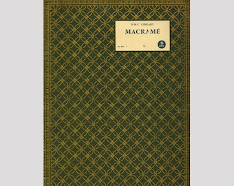 Libro vintage della libreria Macrame DMC, PDF istantaneo, download digitale eBook, impara nodi e modelli Macrame
