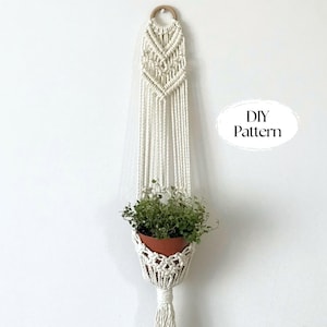 DIY Macrame Plant Hanger / Macrame Pattern / Pod Design for Eclectic Wall Decor / Perfect for Climbing Plants / Boho Gift for Plants Lovers