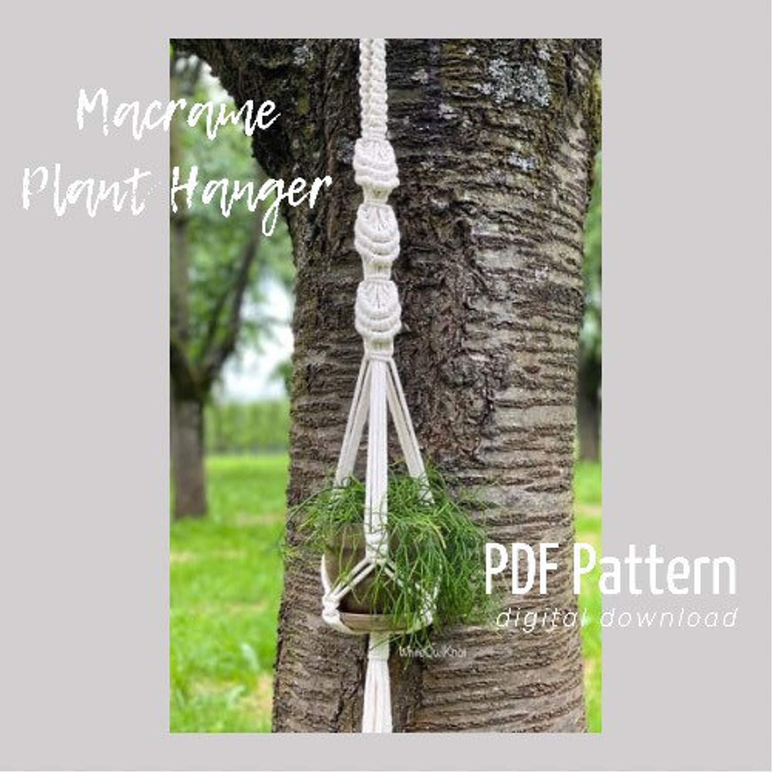 DIY Macrame plant hanger PDF pattern Shells Hanging Planter | Etsy