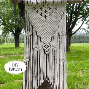 PDF Pattern Macrame Wall Hanging, Macrame Tutorial, BEGINNER, DIY Macrame, Step by Step Instructions, Direct Download, How To Guide