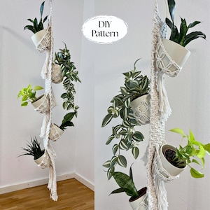 Macrame Multiple Plant Holder Pattern. DIY PDF for Medium Pots. Eclectic Home Decor. Create Your Hanging Garden. Instant Download DIY Guide
