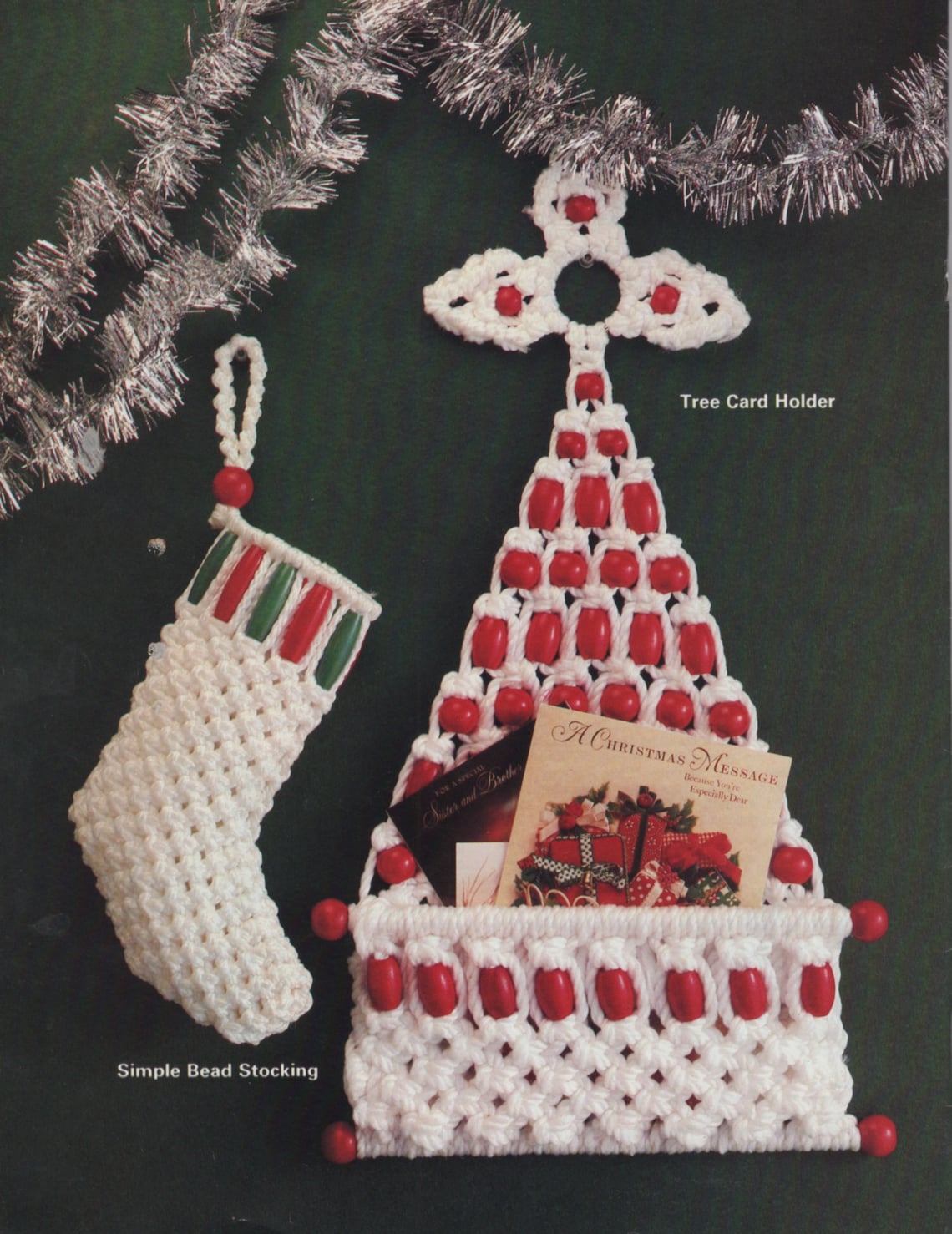 2 Vintage Macrame Christmas Patterns Macrame Tree Card | Etsy