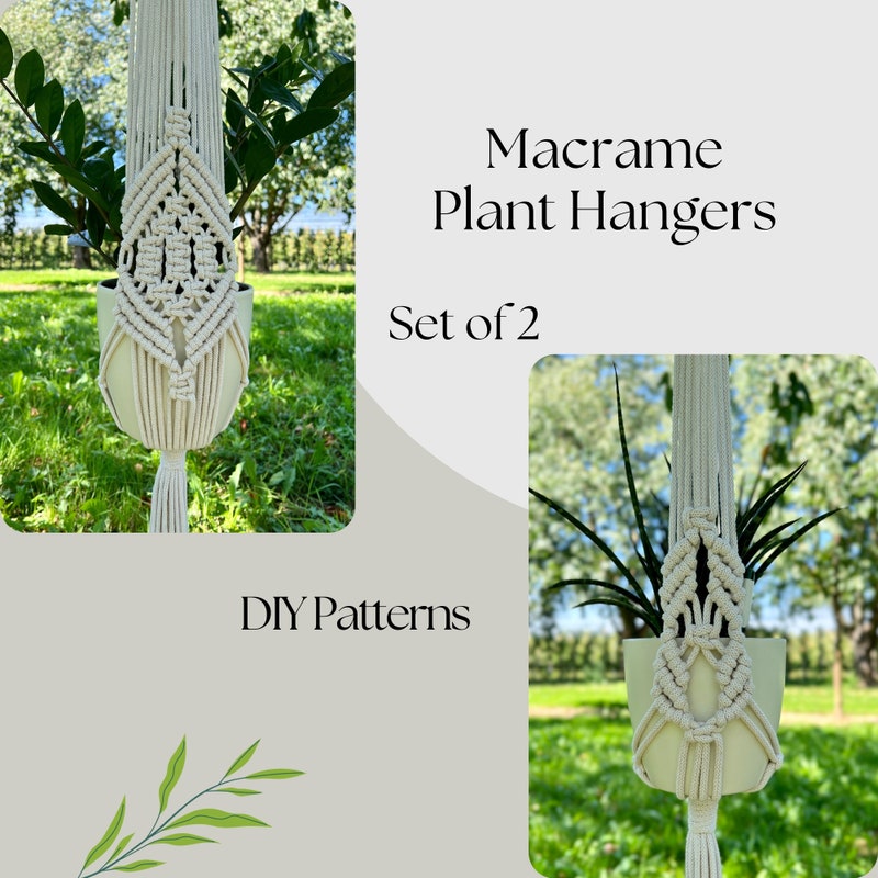 Macrame Plant Hanger Set - Etsy
