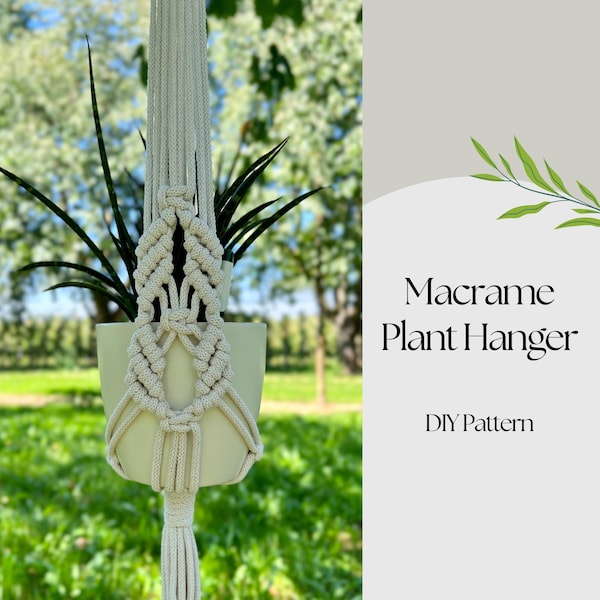 DIY Macrame Plant Hanger Pattern: Create Your Own Stunning Diamond Plant Holder. Plant Lovers Indoor Garden Home Decor. Instant Download