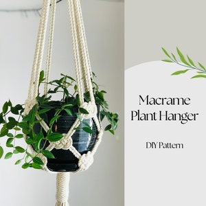 PDF pattern Macrame plant hanger, josephina knot plant hanger DIY, macramé pattern beginner, DIY macrame, step by step, how to plant hanger