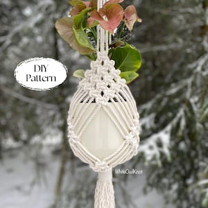 PDF Pattern Macrame Plant Hanger, Rhombus Plant Hanger DIY, Macramé Pattern Beginner, DIY Macrame, Step-by-Step, Instant Download