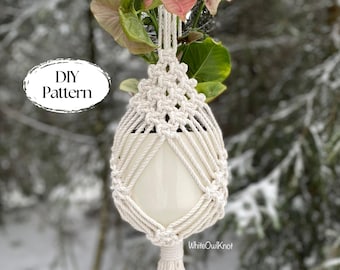 PDF Pattern Macrame Plant Hanger, Rhombus Plant Hanger DIY, Macramé Pattern Beginner, DIY Macrame, Step-by-Step, Instant Download
