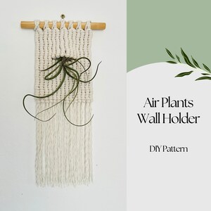 Macrame Air plant Holder PDF pattern, Macrame Plant Hanger Pattern , Home decor DIY instructions, Air Plant Terrarium, Plant lover gift idea
