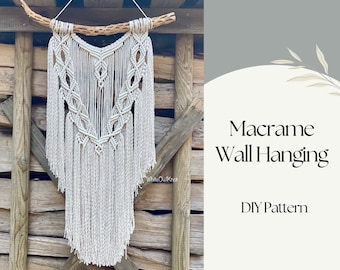 DIY Macrame Wall Hanging, BEGINNER friendly, Macrame PDF Pattern with Step by Step Written Instructions, Instant Download