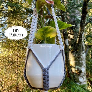 PDF pattern Macrame Plant Hanger, DIY Multicolored Planter, Macramé Pattern Beginner, DIY macrame, Home Accents, Gift Idea