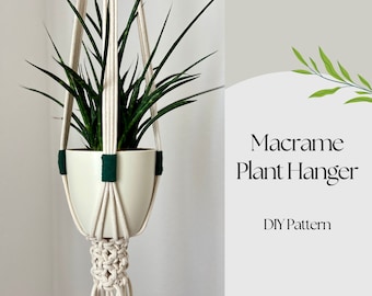 Motif macramé : élégant cintre pour plantes en macramé. Cadeau attentionné pour les amateurs d’artisanat. Des accents uniques pour la maison. Décor éclectique. Téléchargement instantané