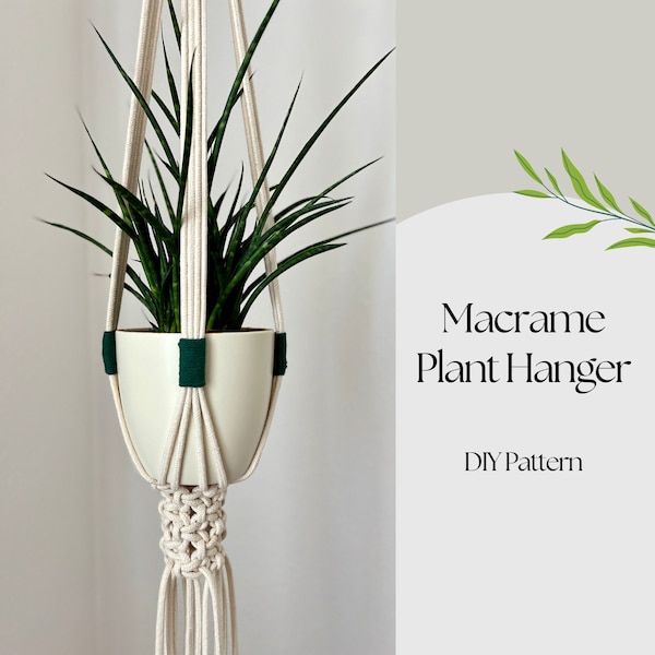 Macramé Pattern: Elegant DIY Macrame Plant Hanger. Craft Enthusiast Thoughtful Gift. Unique Home Accents. Eclectic Decor. Instant Download