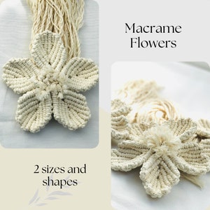 Macrame Pattern. Create Macrame Floral Beauty with 2 Sizes & Shapes DIY Pattern. Instant Download. Step-by-Step Instructions for Beginners image 2
