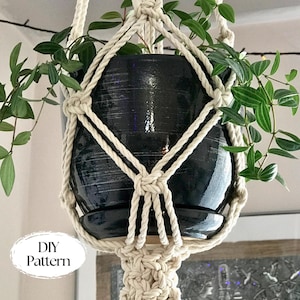 Macrame Plant Hanger PDF Pattern, Macramé Pattern BEGINNER, DIY Macrame, Step by Step Instructions, Newby Macrame, How To Plant Hanger