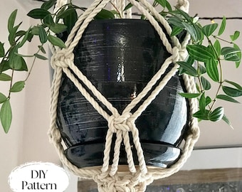 Macrame Plant Hanger PDF Pattern, Macramé Pattern BEGINNER, DIY Macrame, Step by Step Instructions, Newby Macrame, How To Plant Hanger